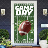 Aperturee - Aperturee Green Rugby Field Game Day Ball Sports Door Cover